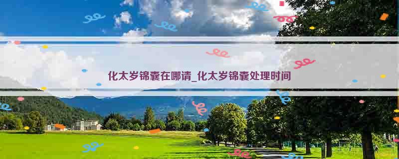 化太岁锦囊在哪请_化太岁锦囊处理时间