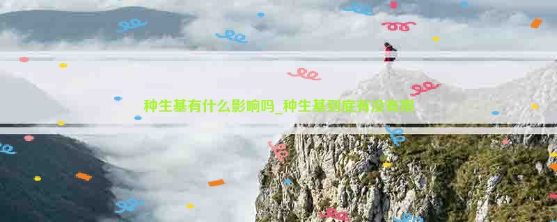 种生基有什么影响吗_种生基到底有没有用